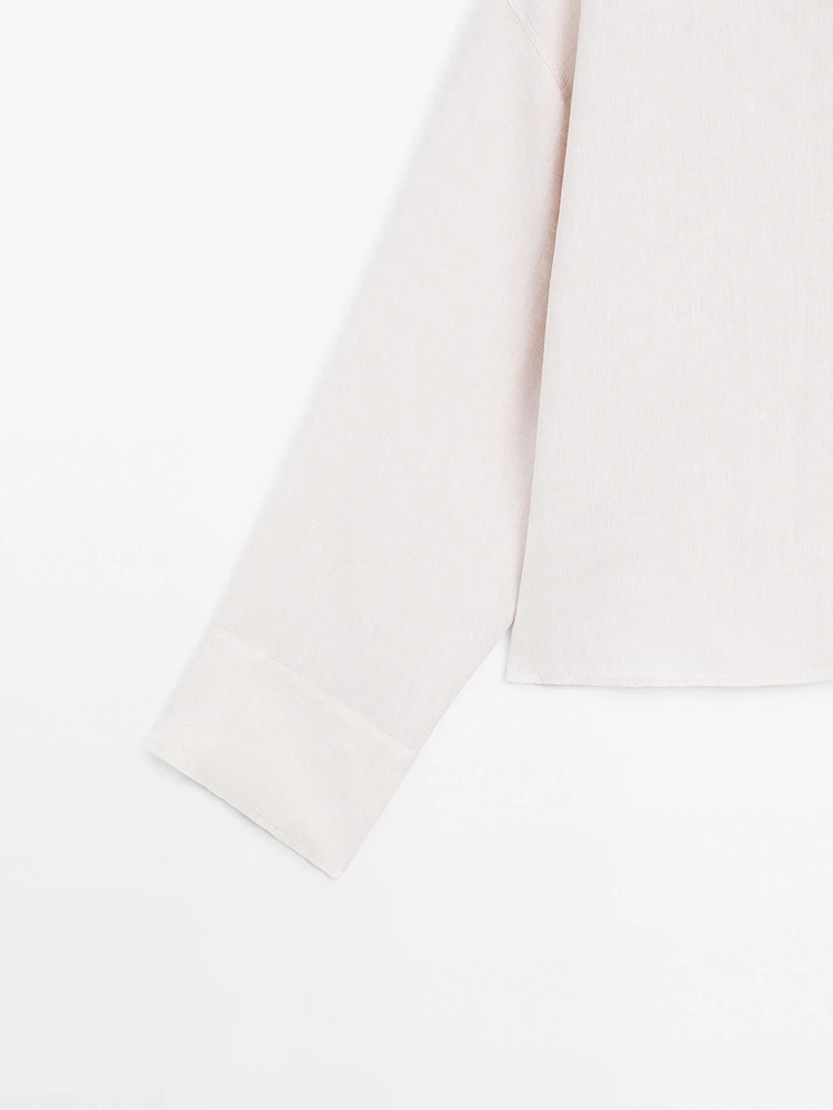 100% linen flowing shirt with buttons