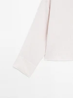 100% linen flowing shirt with buttons