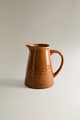 CARAMEL STONEWARE PITCHER