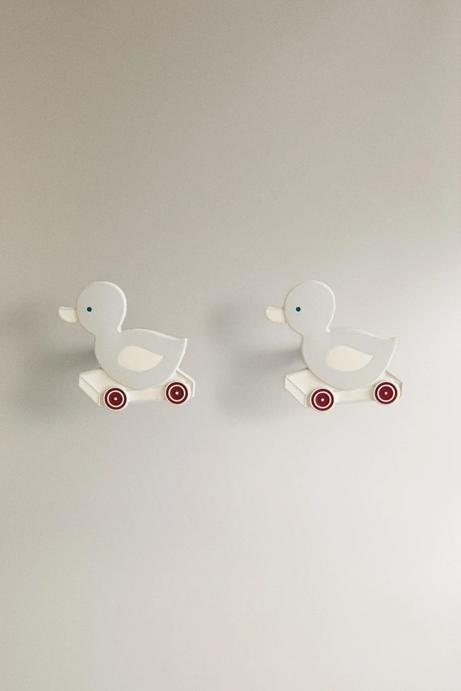 LOT BOUTONS DE PORTE ENFANTS PETITS CANARDS (LOT DE 2)