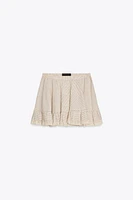 RUFFLED PLAID SKIRT