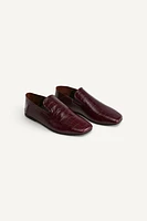 EMBOSSED LEATHER LOAFERS