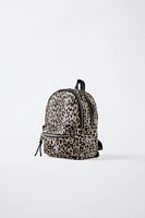 ANIMAL PRINT NYLON MINI BACKPACK