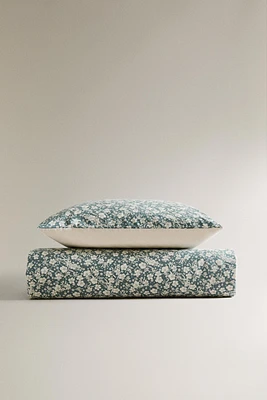 HOUSSE DE COUETTE ENFANT FLEURS TROPICALES