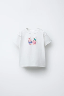 T-SHIRT WITH RAISED PRINT