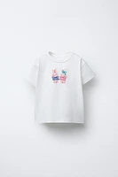 T-SHIRT WITH RAISED PRINT