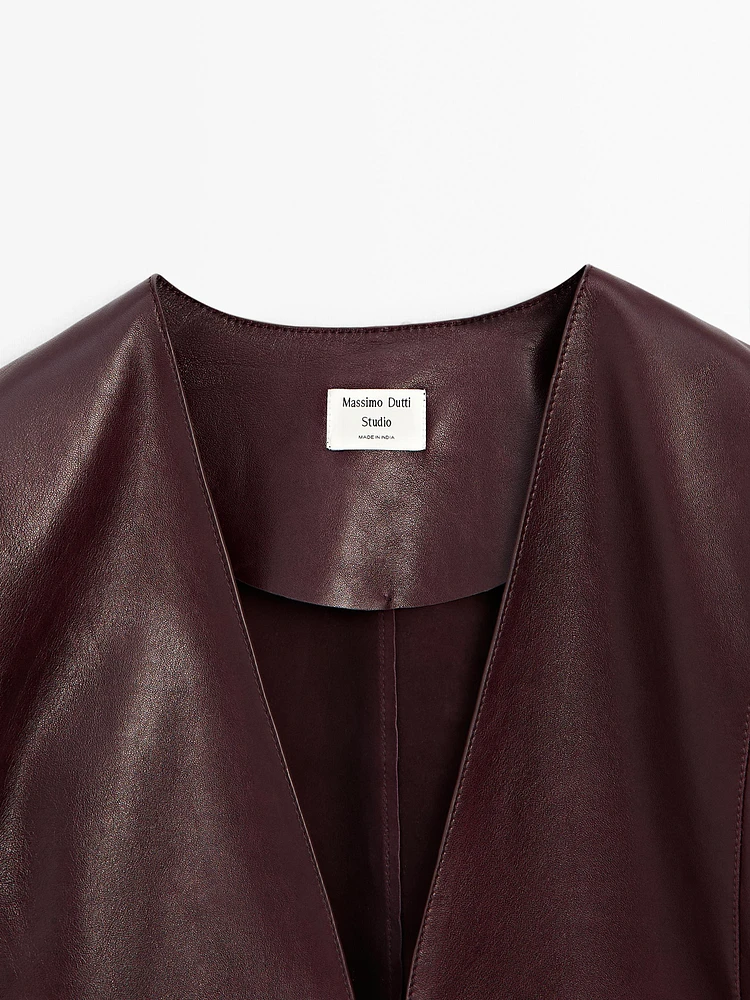 Kimono col V cuir nappa - STUDIO