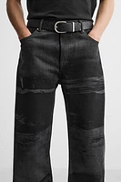 PRINTED RELAXED FIT JEANS