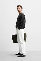 DIAGONAL TEXTURED SWEATSHIRT