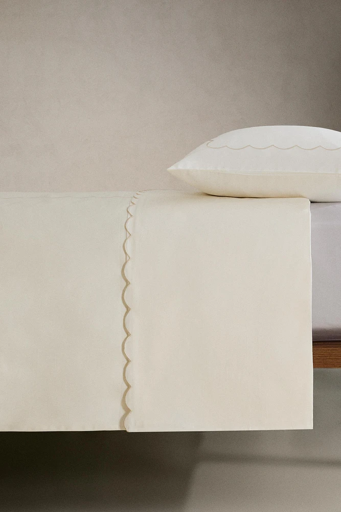 EMBROIDERED FLAT SHEET