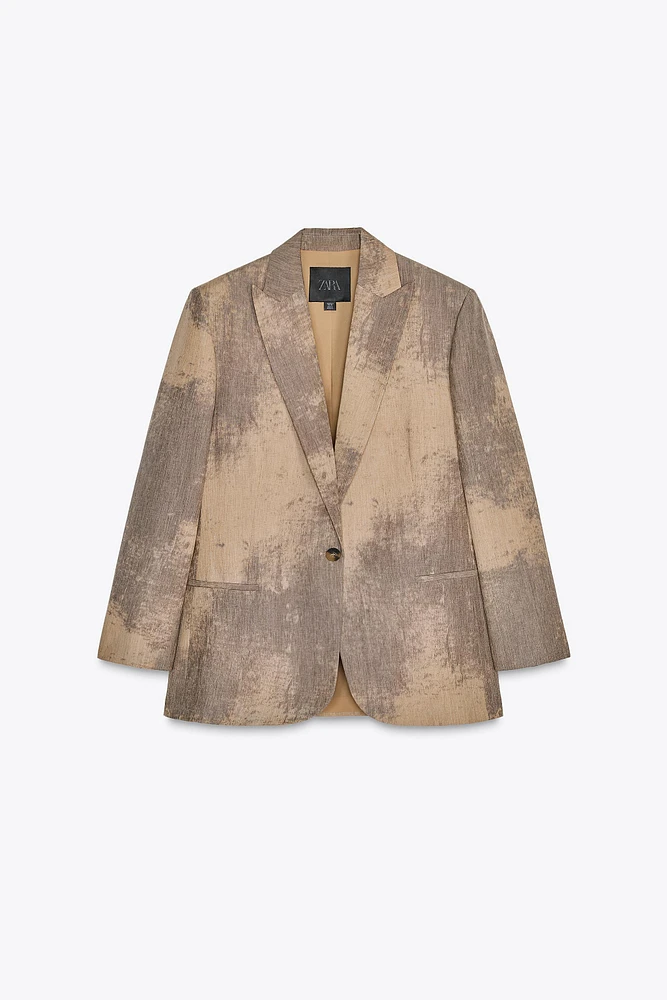 ZW COLLECTION MINIMAL PRINT BLAZER