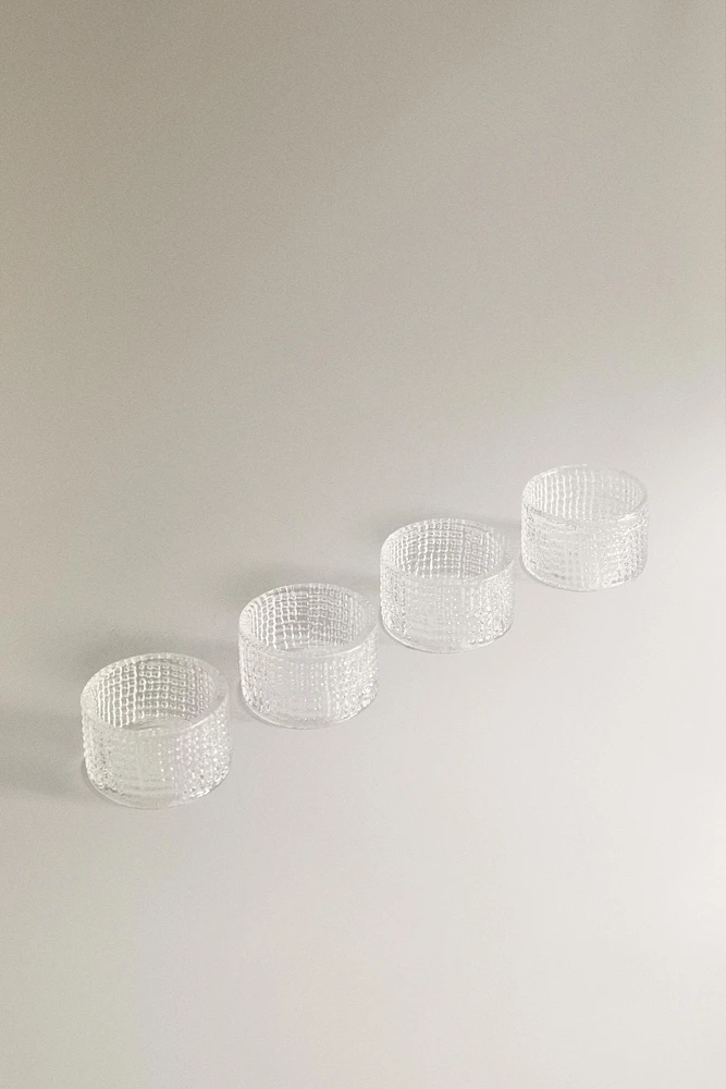 LOT PORTE-SERVIETTES VERRE (LOT DE 4)