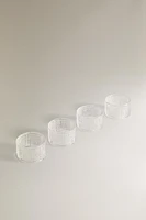 SET OF GLASS NAPKIN RINGS (SET OF 4)