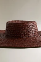 LONG BRIM RAFFIA BEACH HAT