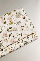 DRAP DE DESSUS SATIN IMPRIMÉ FLEUR