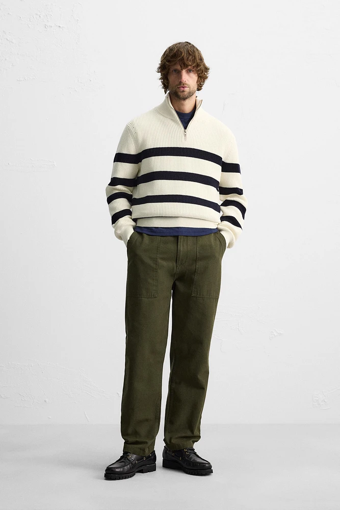 BASIC QUARTER-ZIP SWEATER