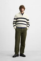 BASIC QUARTER-ZIP SWEATER