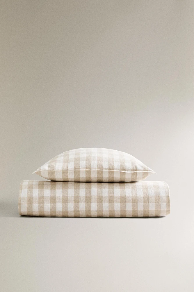 CHECK DUVET COVER
