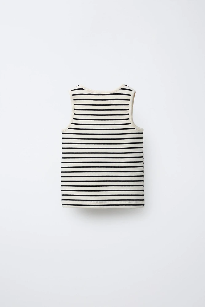 T-SHIRT RIB RAYÉ