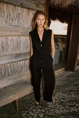LINEN VEST TOP