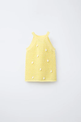 SHELL BEAD KNIT TOP
