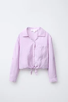 KNOTTED FLOWY SHIRT