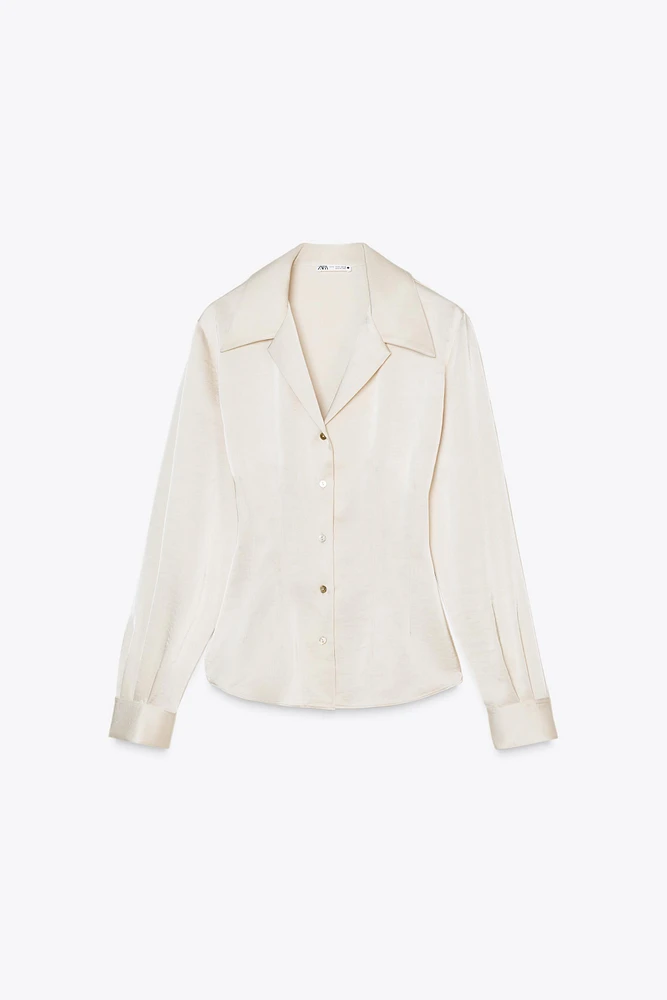 CHEMISE STYLE PYJAMA SATINÉE
