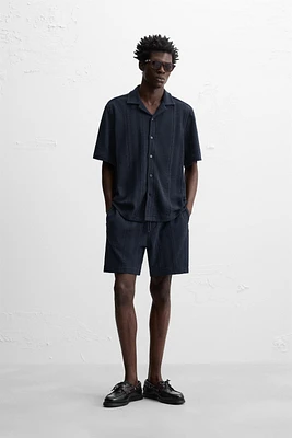 SHORT EN JACQUARD À RAYURES