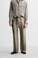 LIMITED EDITION 100% CUPRO STRIPED PANTS