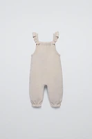 CORDUROY RUFFLED OVERALLS