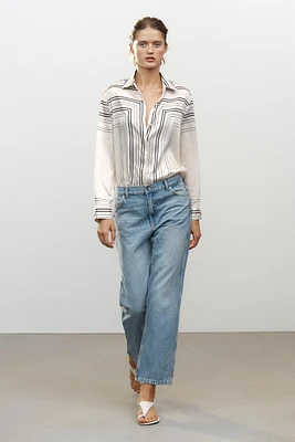 JEAN ZW COLLECTION DROIT TAILLE HAUTE CROPPED