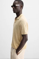 POLO EN MAILLE 100 % LIN