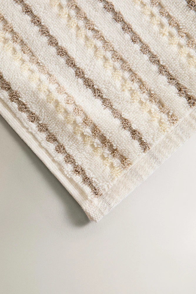 SERVIETTE DE BAIN TEXTURE POIS