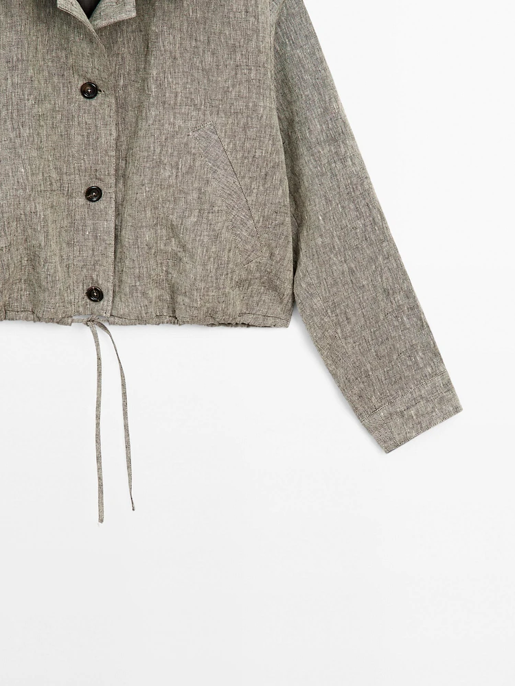 Veste bomber 100 % lin