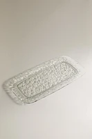 ACRYLIC TRAY WITH TEXTURED EDGE