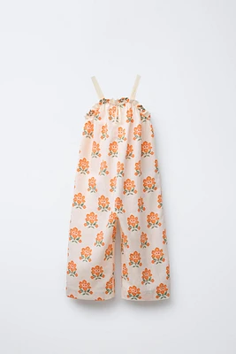 FLORAL LINEN JUMPSUIT
