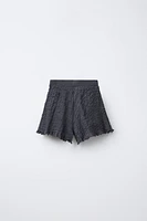 TEXTURED KNIT SHORTS