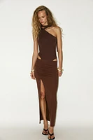 RUCHED NYLON SKIRT