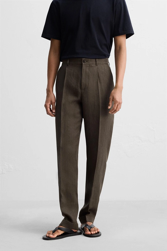 100% LINEN SUIT PANTS
