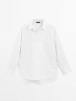Striped shirt with chest detailing