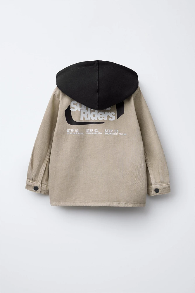 HOODED OVERSHIRT
