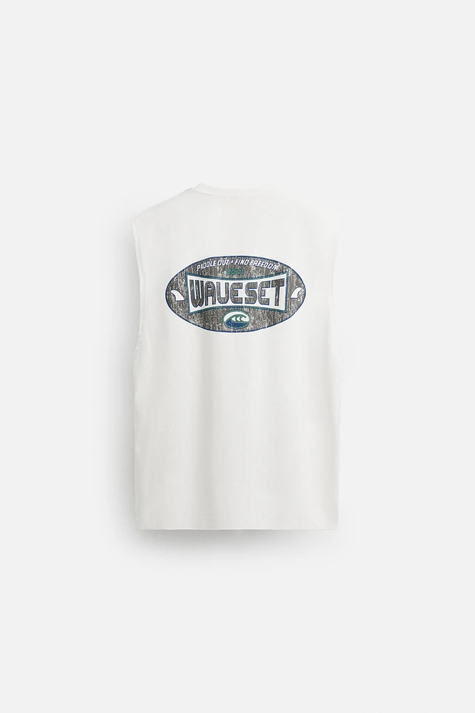 T-SHIRT DÉBARDEUR IMPRIMÉS DÉLAVÉS