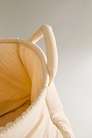 VANILLA NYLON BASKET WITH HANDLES
