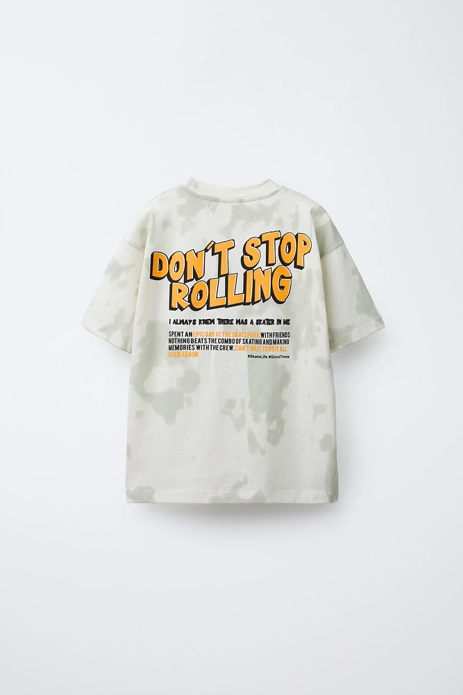 T-SHIRT TIE DYE IMPRIMÉ SKATER