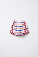 STRIPED TERRY SHORTS