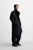 MANTEAU EN LAINE TEXTURE BOUCLÉE