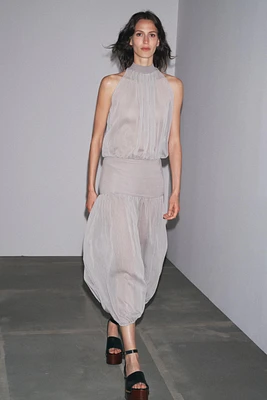 TIED CHIFFON BODYSUIT