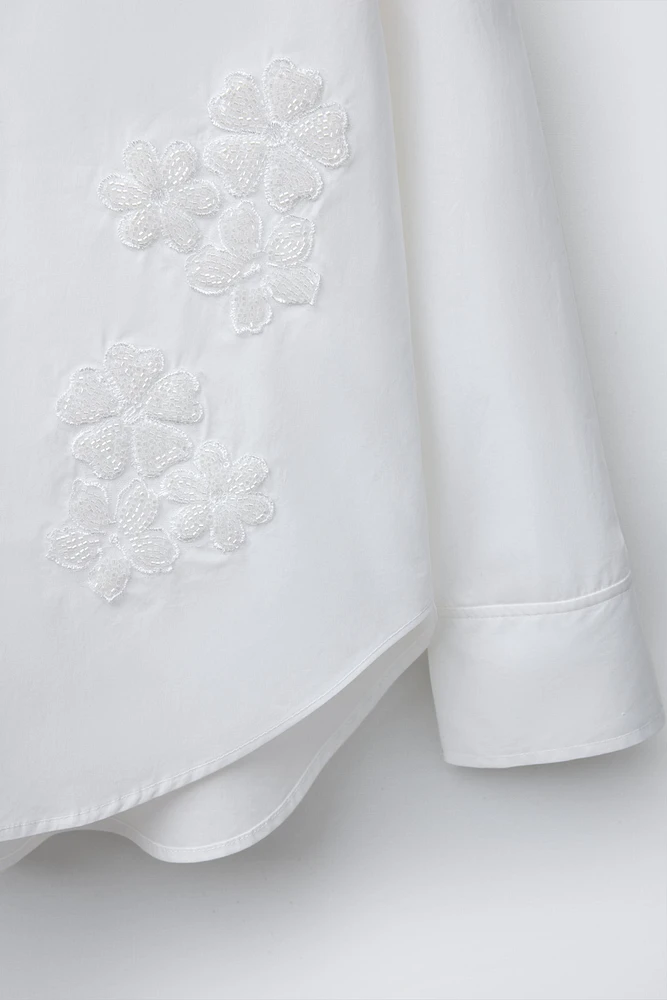 FLORAL POPLIN SHIRT