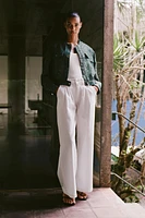 BLOUSON STRUCTURÉ FIL MÉTALLISÉ