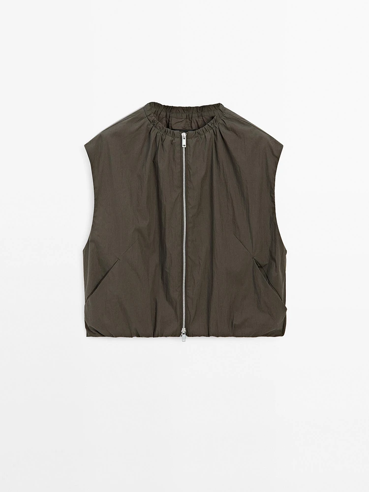 Gilet froncé